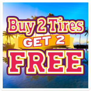 Buy 2 Tires, Get 2 Free* All In Stock Tires