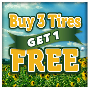 Buy 3 Tires Get 1 Free at Evans Tire