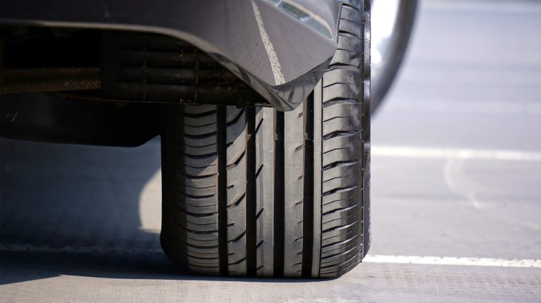 Close up of vehicle tire