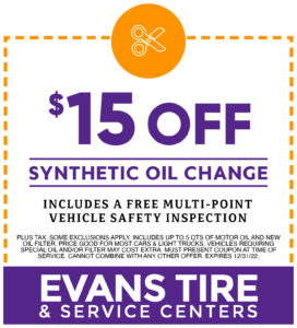 Synthetic oil change coupon $15 off