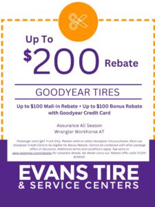 Goodyear tire rebate