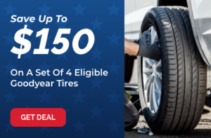 Goodyear tires Up To $150 Off via Rebates